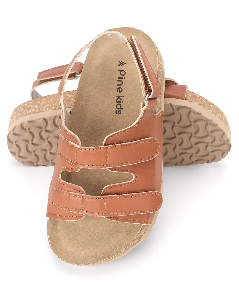 Pine Kids Pine Kids Sandals With Velcro Closure - Brown